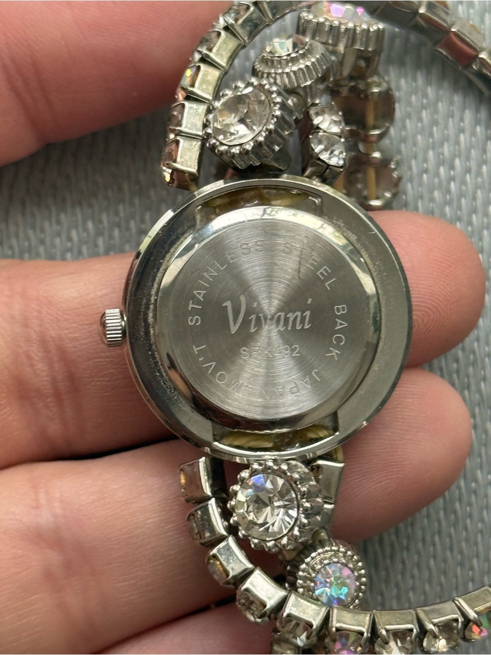 Viviani Rhinestone stretch Watch - silver tone - Picture 4 of 9